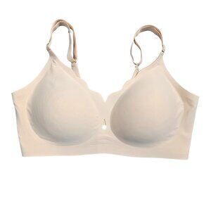NWT | ProKloud Seamless Wireless Bra | Beige Scalloped Neckline | XXL